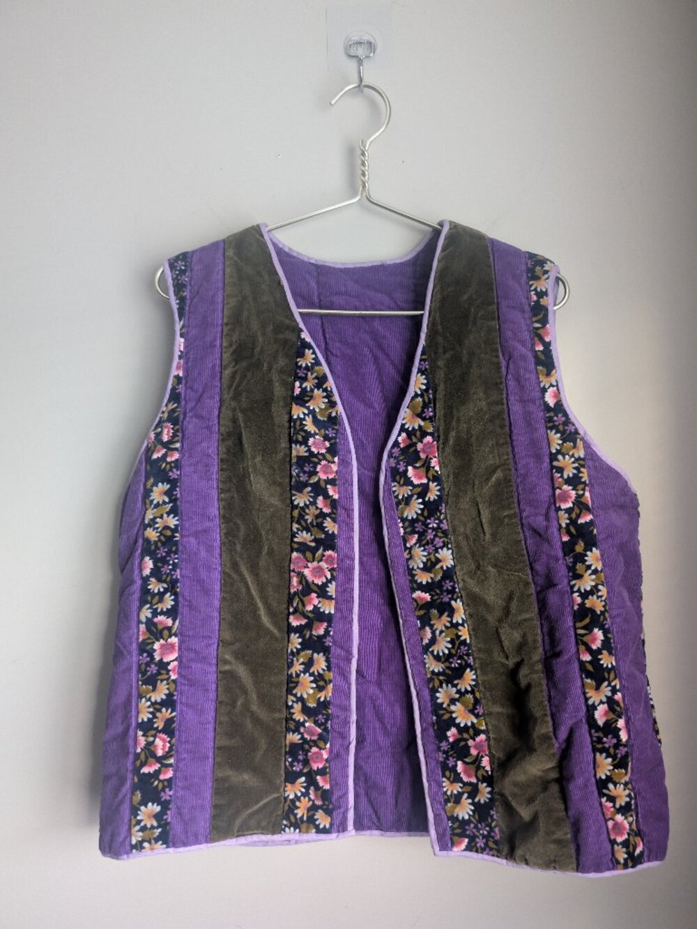 Handmade Velvet Floral Fairycore Goblincore Vest